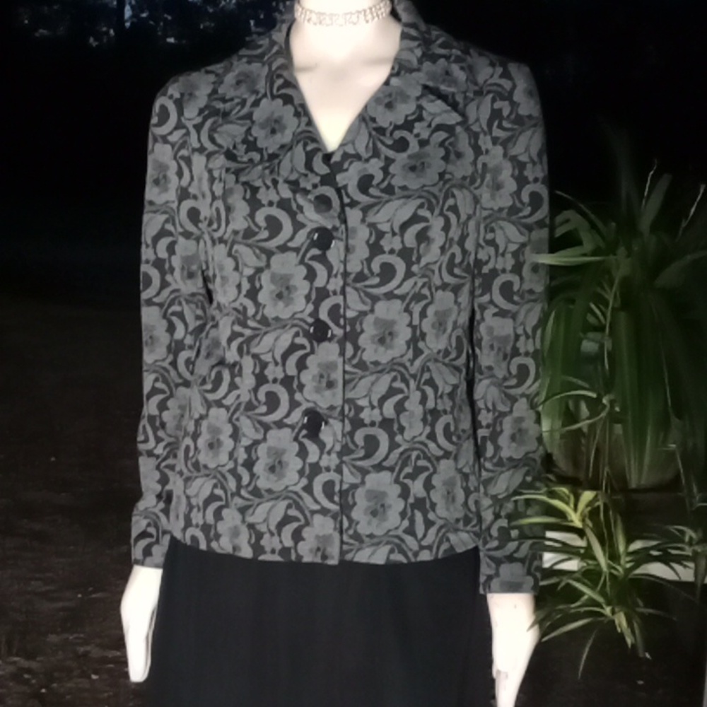Vintage "First Option" black/gray dress coat
